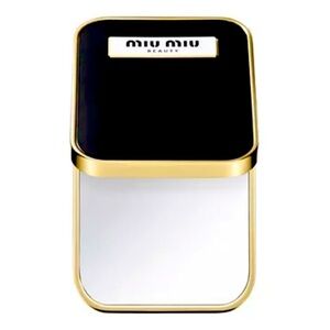 Miu Miu Beauty Compact Pocket Mirror Logo Black Golden Square New Authentic